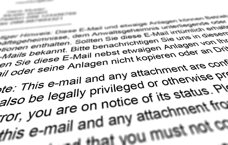 E-Mail-Disclaimer
